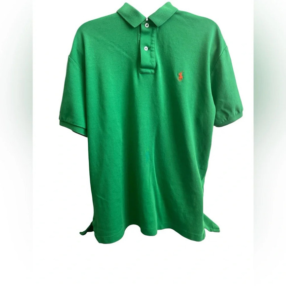 Men’s Polo Ralph Lauren Short Sleeve Green Polo, Size Medium - Picture 1 of 5